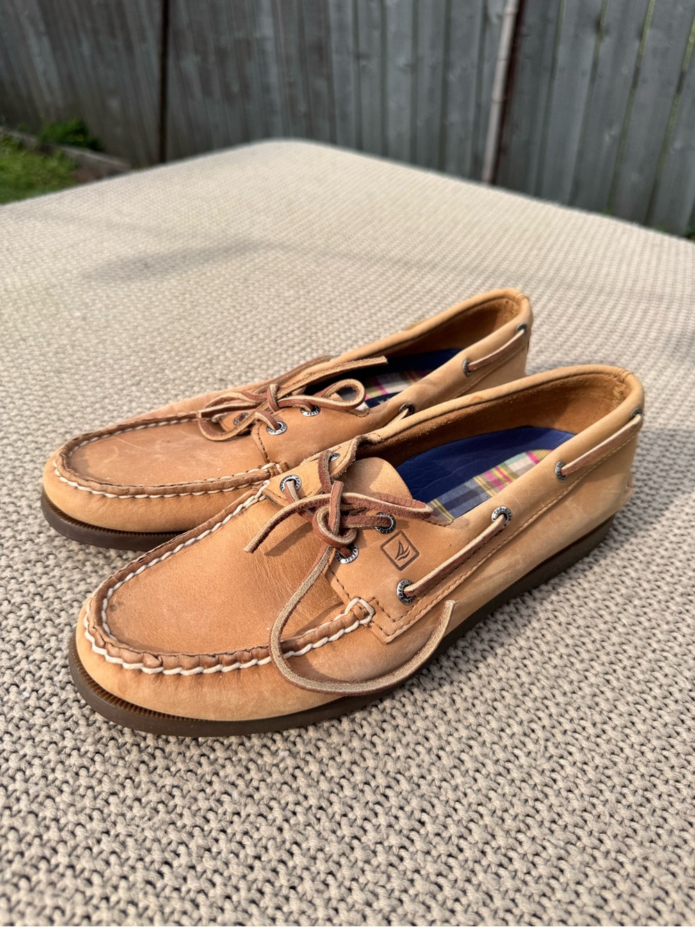 Sperry Top-Sider Leather Boat Shoes Sahara Women’s 8.5W 9155240 Honey Sole